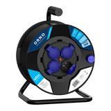 Przedłużacz bębnowy, 4 gniazda 2P+Z, kabel PVC H07RN-F 3x2,5mm2, długość 40m, termik, przesłony toró