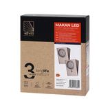 Zestaw opraw podszafkowych LED 2,5W 180lm 4000K z wyłącznikiem bezdotykowym INOX AD-OM-6207L4 ORNO