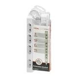 Przedłużacz 4 gniazda 2P/II, płaska wtyczka, przewód 2x0,75mm2 - 1,4m ES-2/W/1,4M ORNO