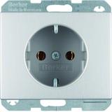 BERKER K.5 Gniazdo SCHUKO kompletne aluminium 47157003 HAGER