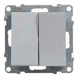 SUNO - Łącznik schodowy podwójny - 10 AX - 250 V~ - zaciski automatyczne, Aluminium, Legrand