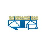 Listwa zaciskowa wysoka podstawa - 12 niebieska