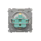 Simon Basic Gniazdo wtyczkowe z uziemieniem Schuko 16A 250V zaciski śrubowe srebrny mat BMGSZ1.01/43 BMGSz1.01/43 KONTAKT