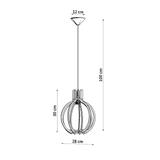 Sollux Lampa wisząca ARANCIA naturalne drewno SL.0391