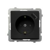 SONATA Gniazdo pojedyncze z uziemieniem schuko z przesłonami torów prądowych, z ładowarką USB - kolo