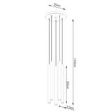 Sollux Lampa wisząca PASTELO 5P beton SL.1275