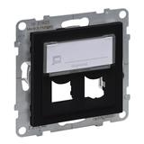 Suno Adapter Systimax Podwójny Czarny 721446 LEGRAND