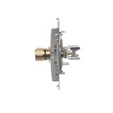 Simon 54 Gniazdo głośnikowe pojedyncze Przekrój przewodów dla wyjścia do 6 mm2 srebrny mat