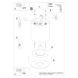 Sollux Plafon MIKA szary SL.1282