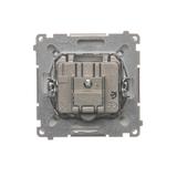 Simon Basic Gniazdo antenowe R-TV-SAT końcowe 1x wejście: 5 MHz–24 GHz srebrny mat *Może być użyte j