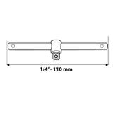 Pokrętło z kwadratem zabierającym 1/4", 110 mm