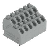 dwupiętrowa listwa zaciskowa 6-bieg. szara raster 5 mm /21szt./ WAGO