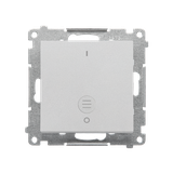Simon 55 Łącznik dwubiegunowy z podświetleniem LED szybkozłączka Aluminium mat TW2L.01/143 KONTAKT
