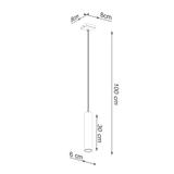 Sollux Lampa Wisząca LAGOS 1 złoty połysk SL.1200