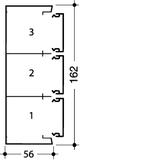 tehalit.GBA Podstawa 50x161mm aluminium anodyzowany GBA501611ALU HAGER