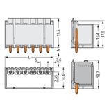 picoMAX wtyk raster 5mm 10-bieg. z prostymi pinami lutowniczymi /100szt./ WAGO