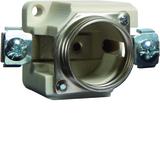 Gniazdo bezp. ceram. DII E27 1P 25A 500V TS35 zac.pałąk. 10mm2 LE27K-SS HAGER