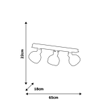 MILAGRO Lampa sufitowa OVAL WHITE 3xE27