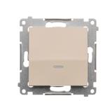 Simon 54 Przycisk pojedynczy zwierny z podświetleniem LED bez piktogramu 10A 250V szybkozłączka kremowy DP1L.01/41 KONTAKT