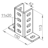 PVC Podstawa ceownika 5,0 mm