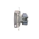 Simon 54 Gniazdo IP44 bez uszczelki 16A z. śrub. klapka transp. biały *Wymagana uszczelka ramki