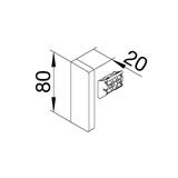 tehalit.SL Końcówka 20x80 listwa dywanowa biały