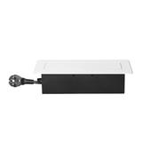 Gniazdo meblowe wpuszczane w blat z płaskim frezowanym rantem, ładowarką USB i przewodem 1,5m, 2x2P+ OR-GM-9035(GS)/W ORNO