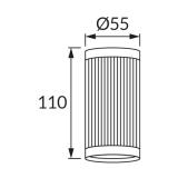 FRIDA DWL GU10 BLACK/CHROME