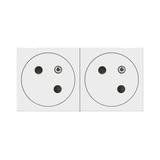 Mosaic Gn 2x2P+Z Podłącz Przez Zaciski Automatyczne-4 Moduły Białe 16A-250V 278164L LEGRAND