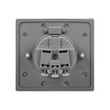Hermetyczne gniazdo elektryczne, IP44 stal nierdzewna, wersja Schuko OR-AE-1397(GS) ORNO