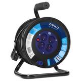 Przedłużacz bębnowy, 4 gniazda 2P+Z, kabel PVC H05VV-F 3x1.5mm2, 50m, termik, przesłony torów prądow