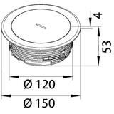 tehalit.VE-EE Przepust kablowy >32mm o.cynkowy, srebro