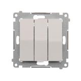 Simon 54 Łącznik potrójny z podświetleniem LED 10A 250V szybkozłączka biały DW31L.01/11 KONTAKT