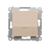 Simon 54 Przycisk „dzwonek” z podświetleniem LED 16A z. śrub. kremowy