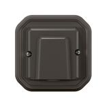 NOWE PLEXO - WYJŚCIE KABLOWE Z UCHWYTEM KOMPLET PODTYNK. 16A-230V~ ANTRACYT