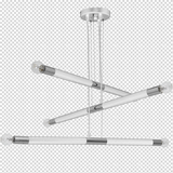 Milagro lampa wisząca Bastone 6xE14 biała/chrom MLP6568
