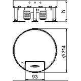 RKS2 R4 M20, Okrągła kaseta z wyj.przewodu