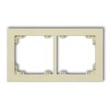 DECO Ramka uniwerstalna podwójna z tworzywa DECO Pastel Matt orzech ziemny