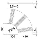 SLZB 90 400 ALU Łuk 90°