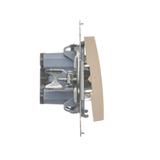 Simon 54 Przycisk „dzwonek” z podświetleniem LED 16A z. śrub. kremowy