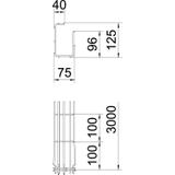 korytko G75x125mm 3m  GRM 125 75 G