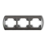 TREND Ramka pozioma potrójna grafitowa