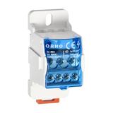 Blok rozdzielczy 80A zacisk wejściowy 16mm2 zaciski wyjściowe 4x6mm2 2x16mm2,wygodne mocowanie na