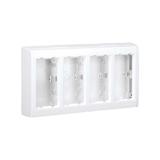 Simon Connect Obudowa natynkowa 4-modułowa z pokrywami bocznymi 8x K45 czysta biel SBC400/9 KONTAKT
