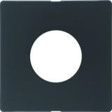 BERKER Q.x Płytka czołowa do łącznika i sygnalizatora świetlnego E10 antracyt aksamit lakierowana 11