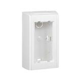 Simon Connect Obudowa natynkowa 1-modułowa z pokrywami bocznymi 2x K45 czysta biel