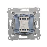 Simon 54 Przycisk „światło” z podświetleniem LED 10A 250V szybkozłączka brąz mat DS1L.01/46 KONTAKT