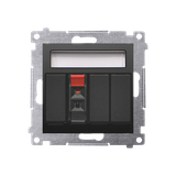 Simon 54 Gniazdo głośnikowe 1-krotne Przekrój przewodów dla wejścia i wyjścia 25 mm2 czarny