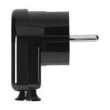 Wtyczka kątowa Uni-Schuko 16A, 230V, czarna