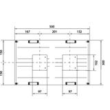 univers N 300x500mm podzespół dla wyłączników mocy H3+ 2xP250 UK22LH1 HAGER